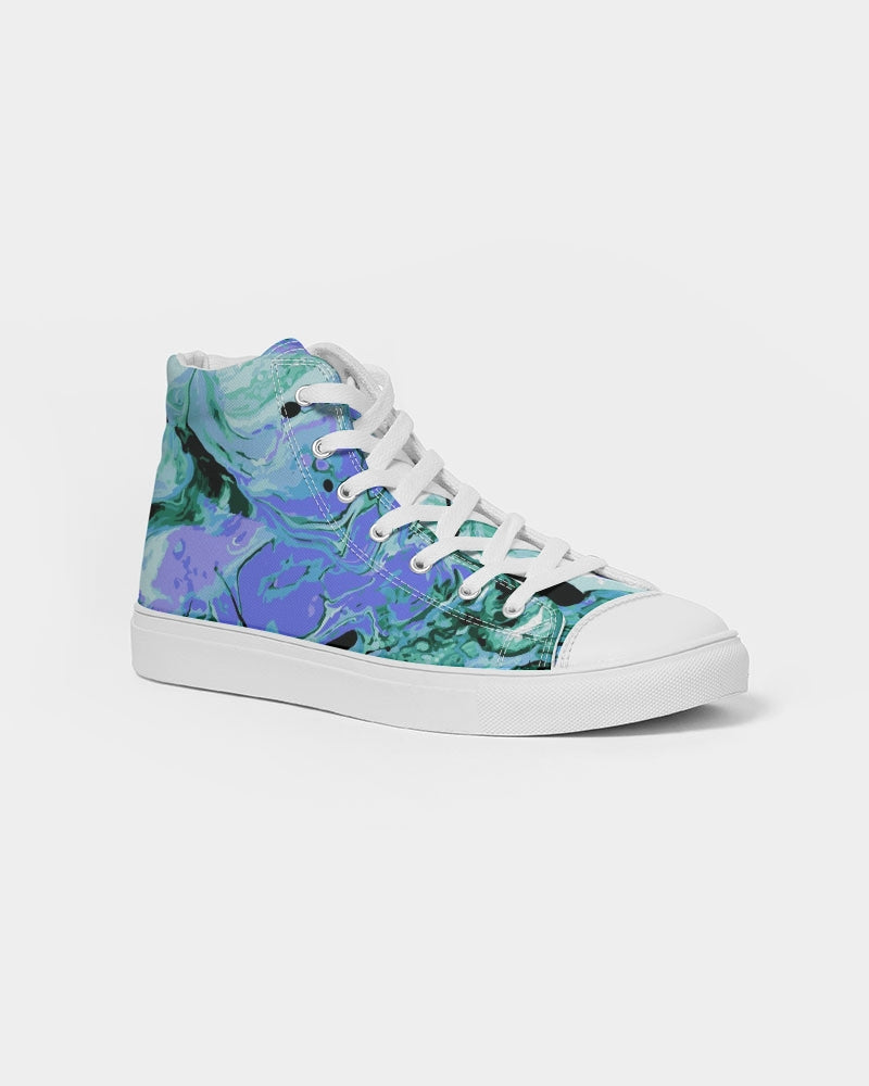 Watercolor Haze Men's Hightop Canvas Shoe