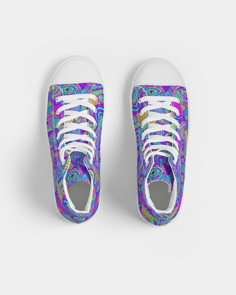 Psychedelic Eyes Women's Hightop Canvas Shoe