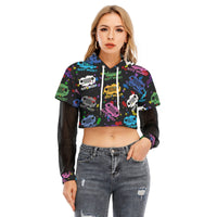 Got Mud? Women's Two-piece Mesh Sleeve Cropped Hoodie