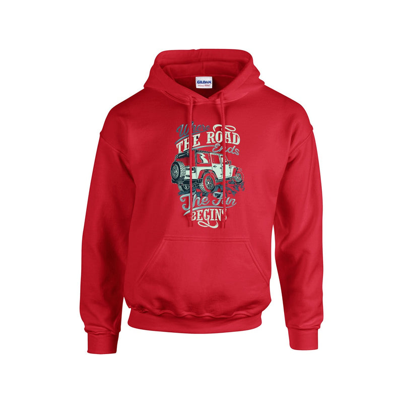 Where the Road Ends the Fun Begins! Unisex Hoodie