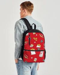 This is Cluckin Awesome! Duo-Zip Front Canvas Backpack