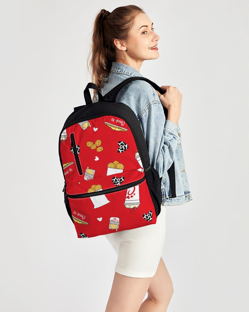 This is Cluckin Awesome! Duo-Zip Front Canvas Backpack