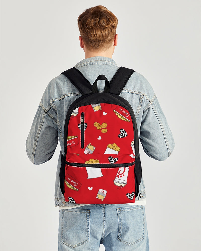 This is Cluckin Awesome! Duo-Zip Front Canvas Backpack