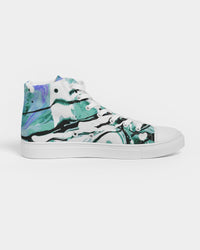 Watercolor Haze Women's Hightop Canvas Shoe