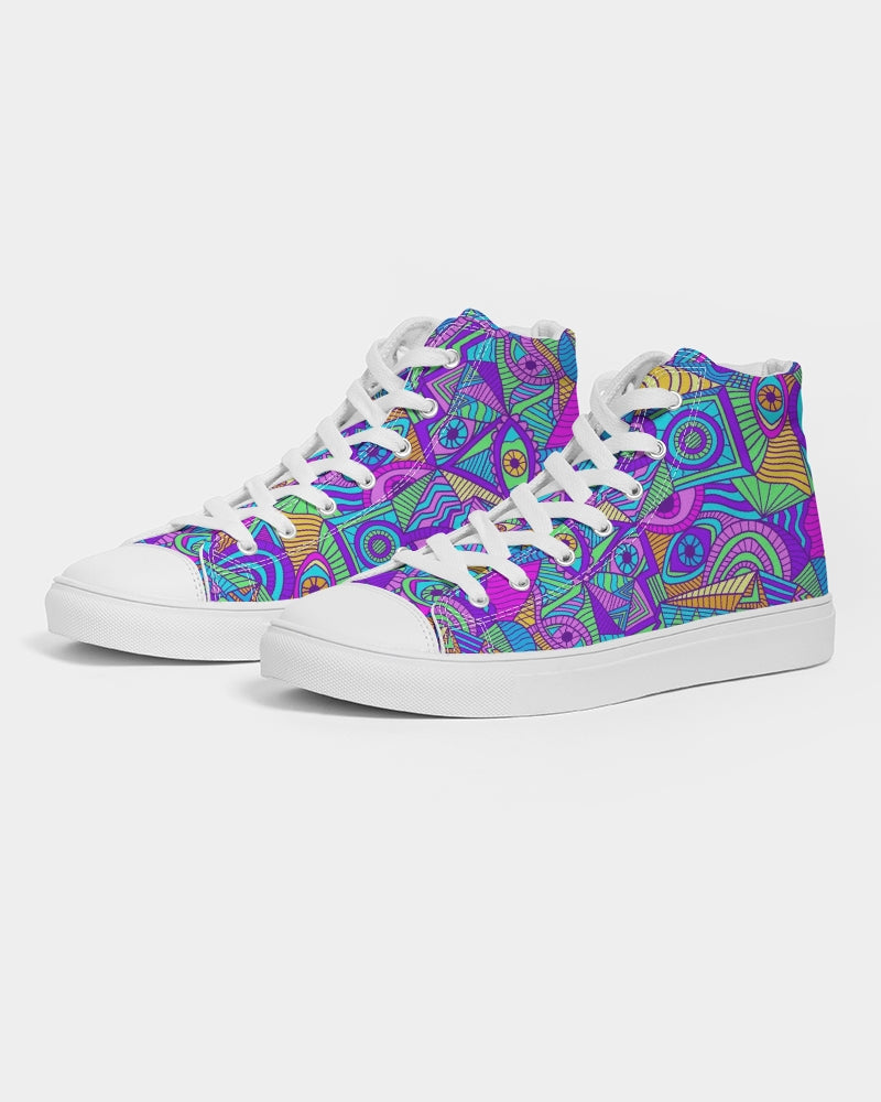 Psychedelic Eyes Women's Hightop Canvas Shoe