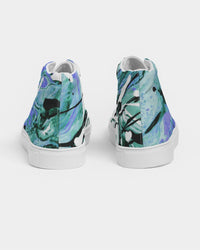 Watercolor Haze Women's Hightop Canvas Shoe