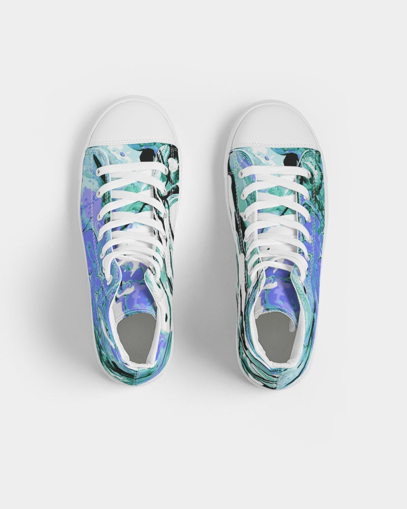 Watercolor Haze Men's Hightop Canvas Shoe