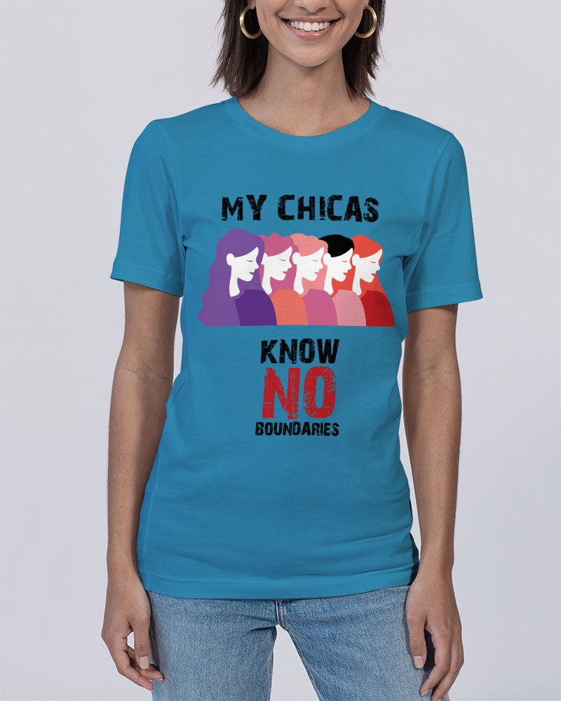 My Chicas Know No Boundaries Unisex Jersey Tee | Bella + Canvas