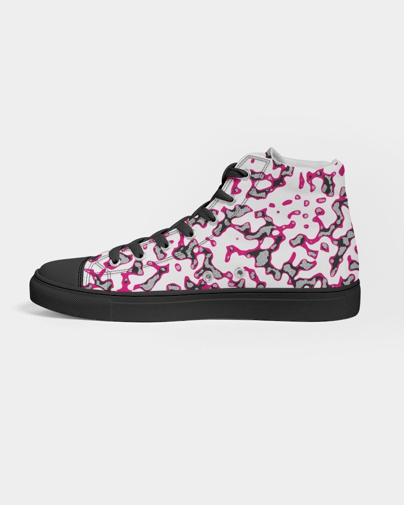 Fruity Camo Women's Hightop Canvas Shoe - Black