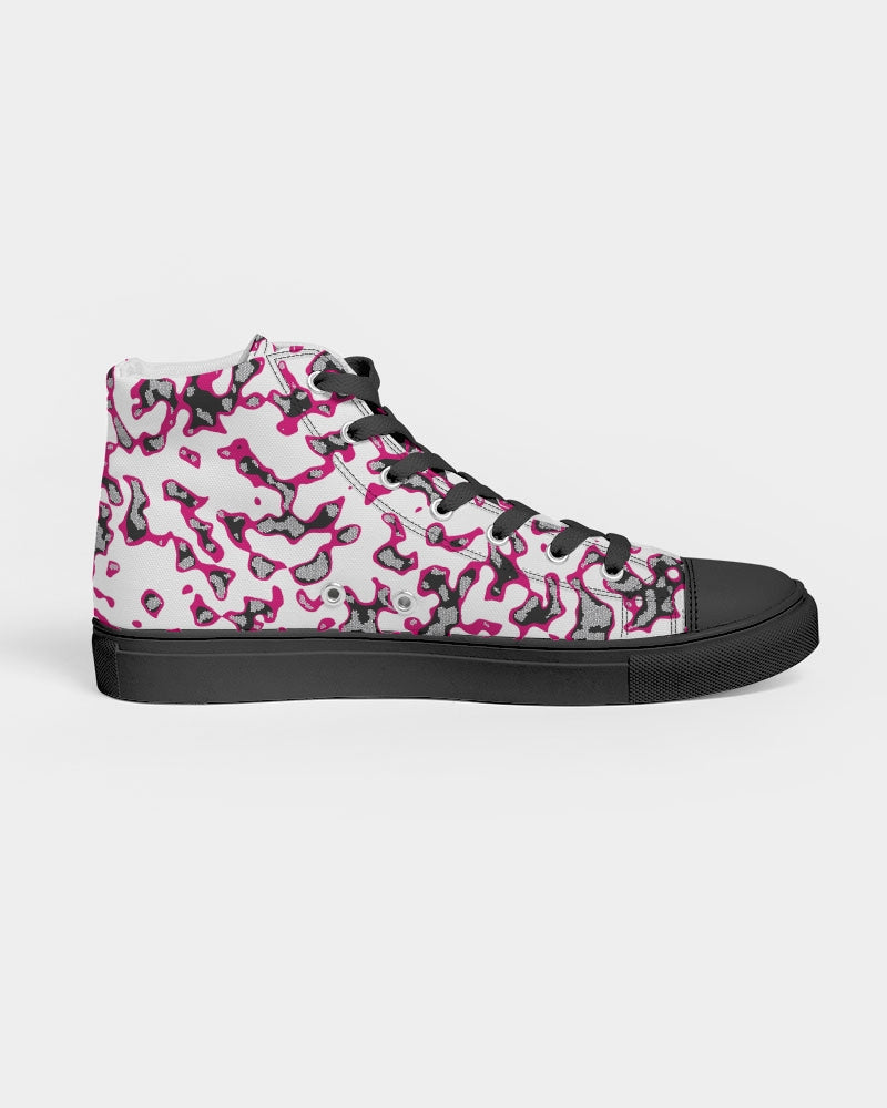 Fruity Camo Women's Hightop Canvas Shoe - Black