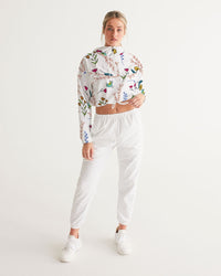 Hey Little Birdie Multi - Women's Cropped Windbreaker