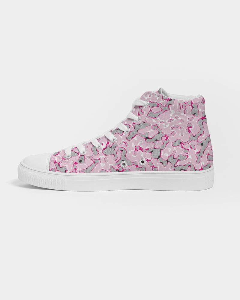 Cotton Candy Camo Women's Hightop Canvas Shoe