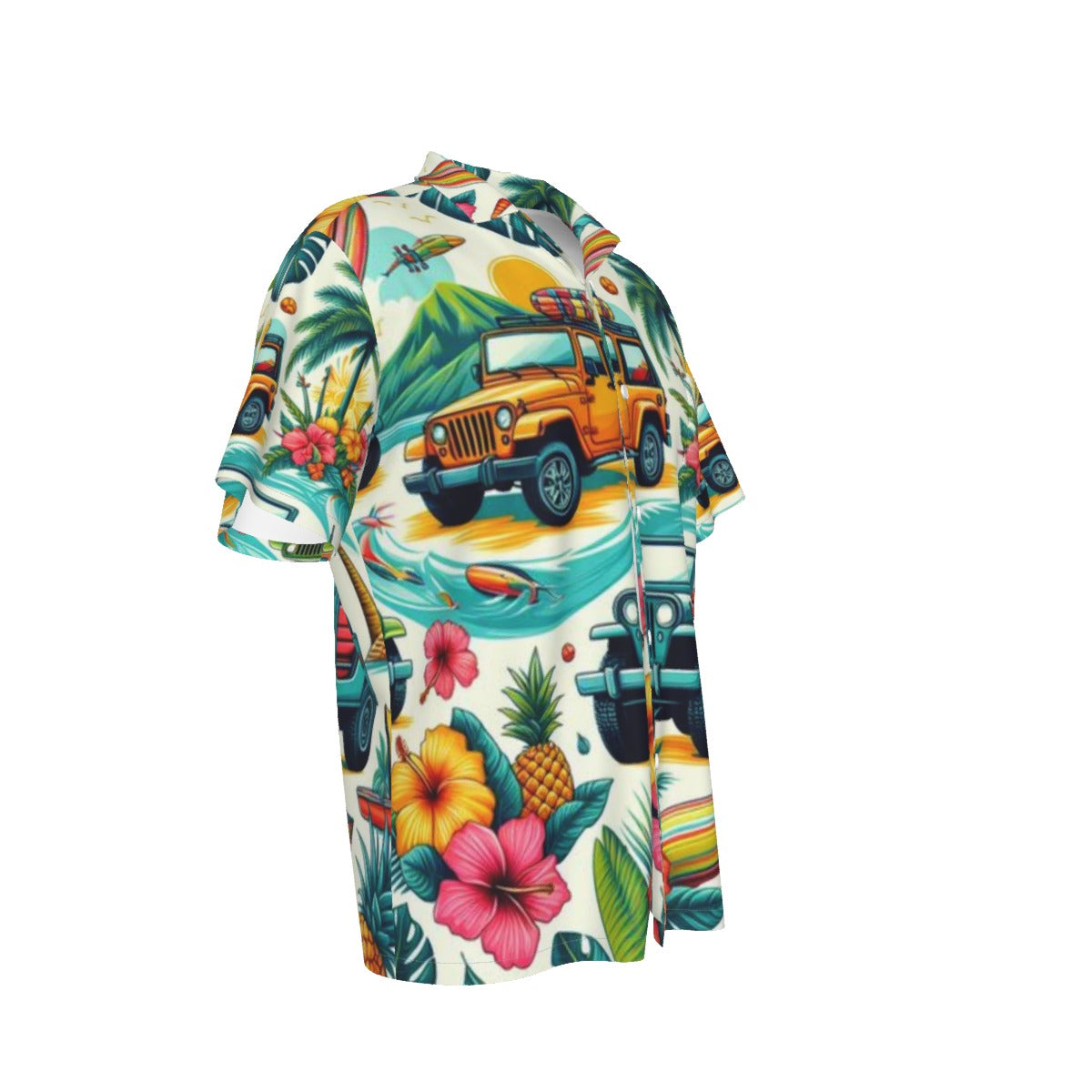 Island Adventures! Men's Hawaiian Shirt With Pocket