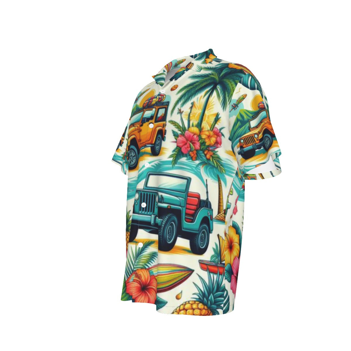 Island Adventures! Men's Hawaiian Shirt With Pocket