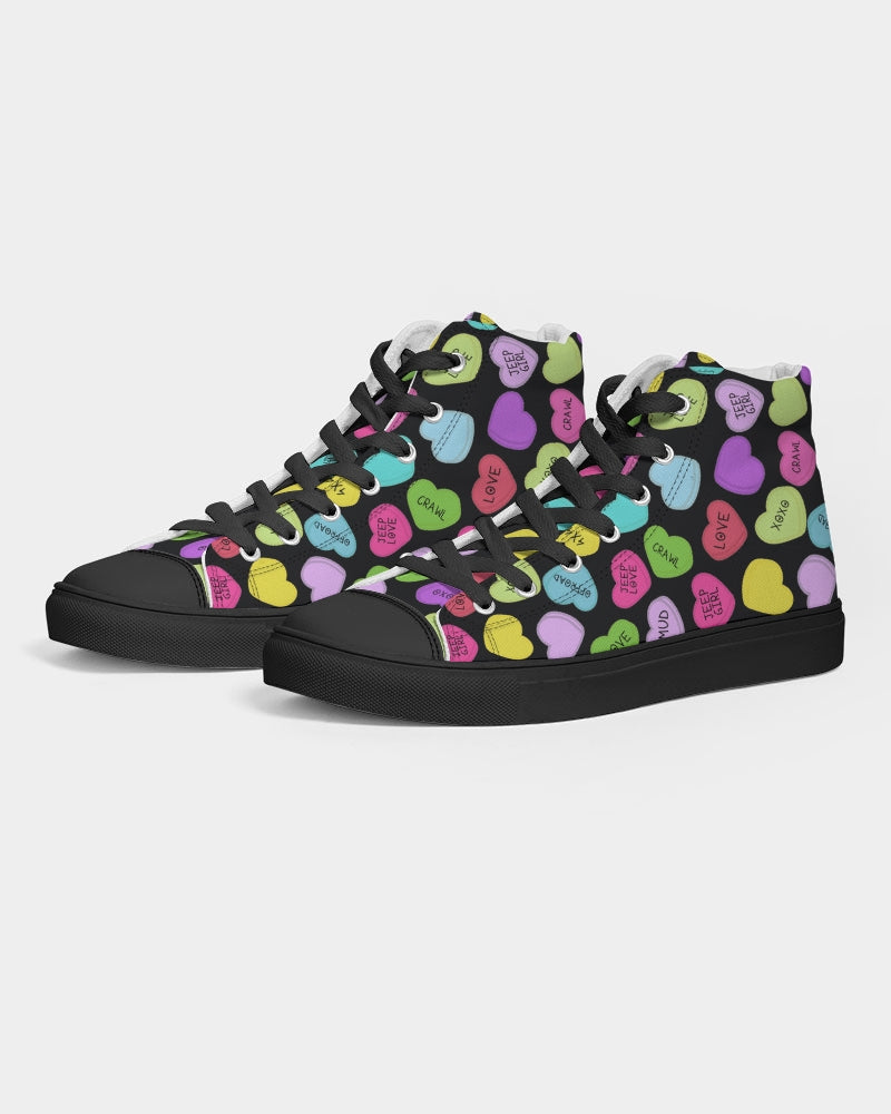 4x4 Heart Crusher Women's Hightop Canvas Shoe - Black