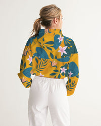 Sweet Blossoms Women's Cropped Windbreaker