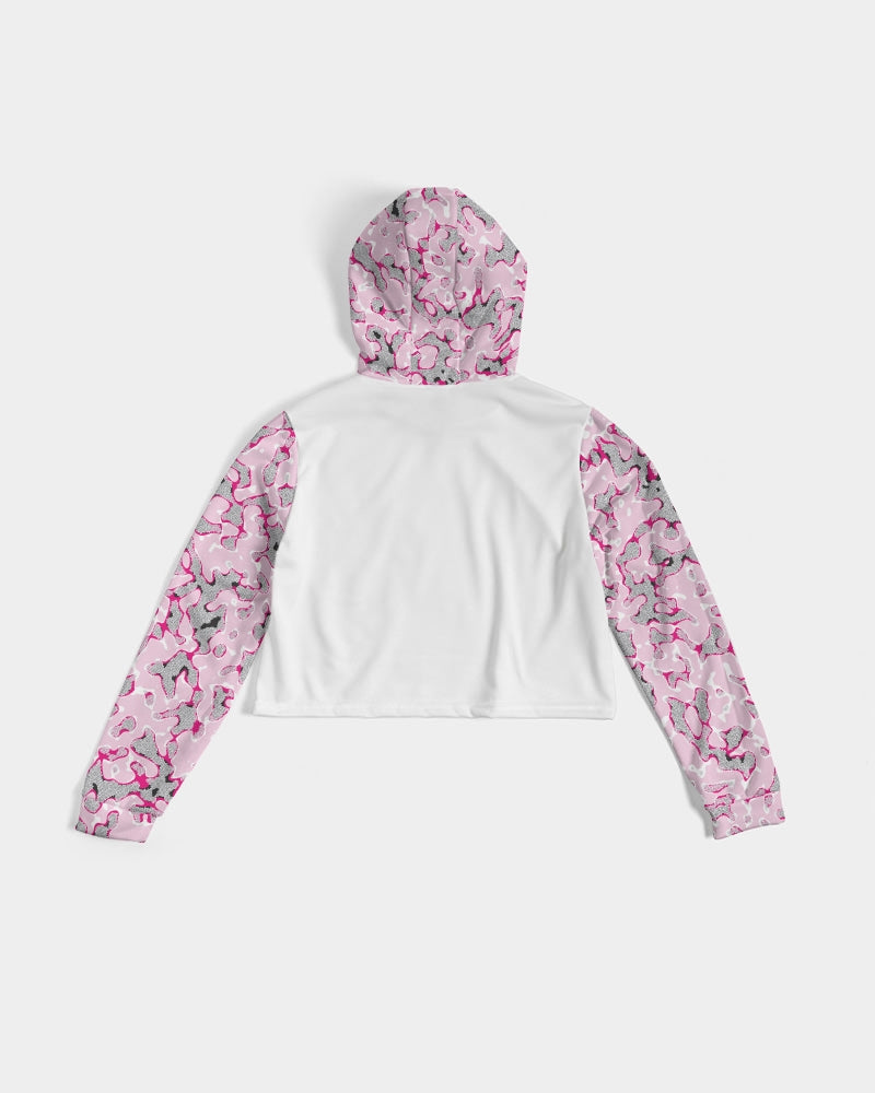 CHICALICAS Cotton Candy Camo Women's Cropped Hoodie