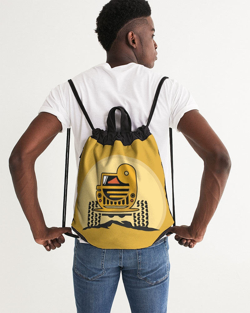 Duck Duck Yellow Canvas Drawstring Bag