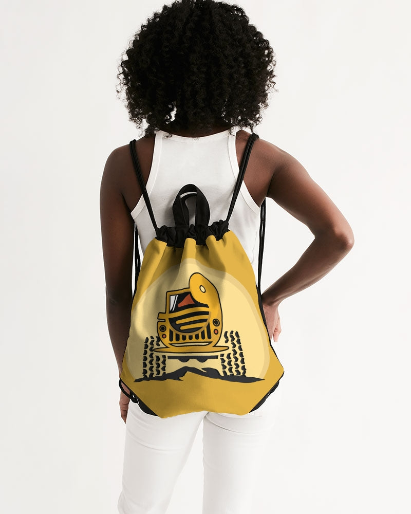 Duck Duck Yellow Canvas Drawstring Bag