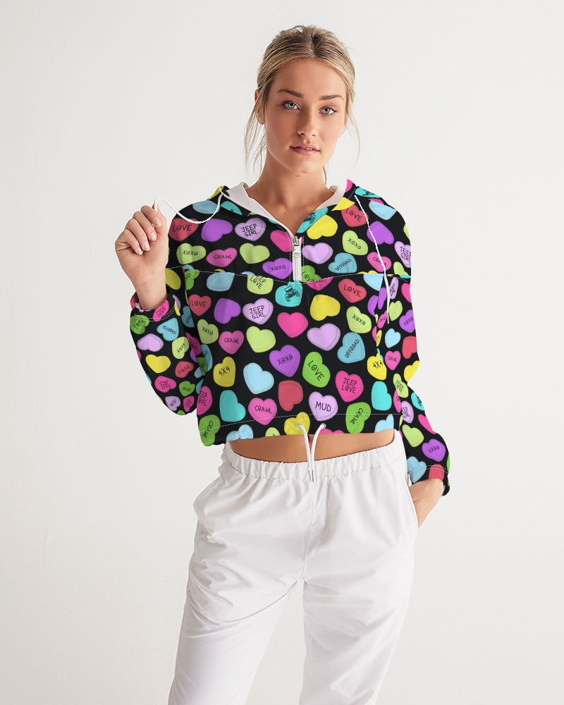 4x4 Heart Crusher Women's Cropped Windbreaker