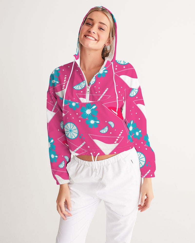 Margaritas Paradise Women's Cropped Windbreaker