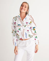 Hey Little Birdie Multi - Women's Cropped Windbreaker