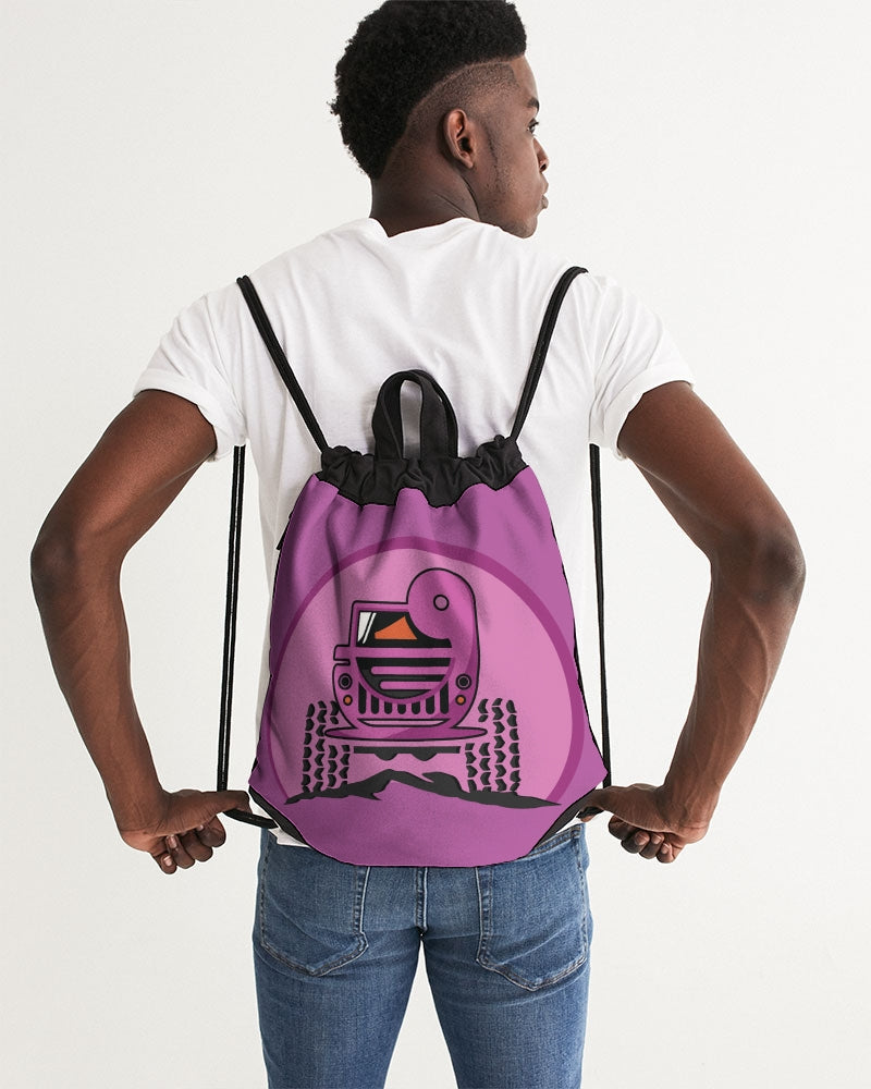 Duck Duck Berry Canvas Drawstring Bag