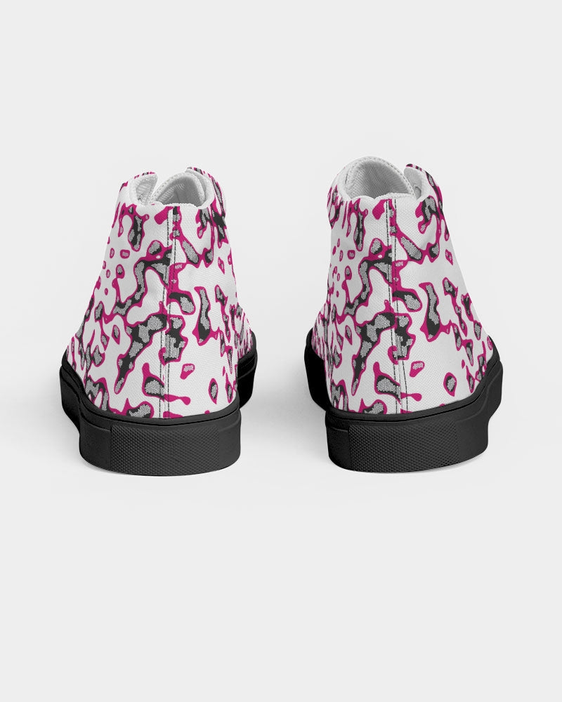 Fruity Camo Women's Hightop Canvas Shoe - Black