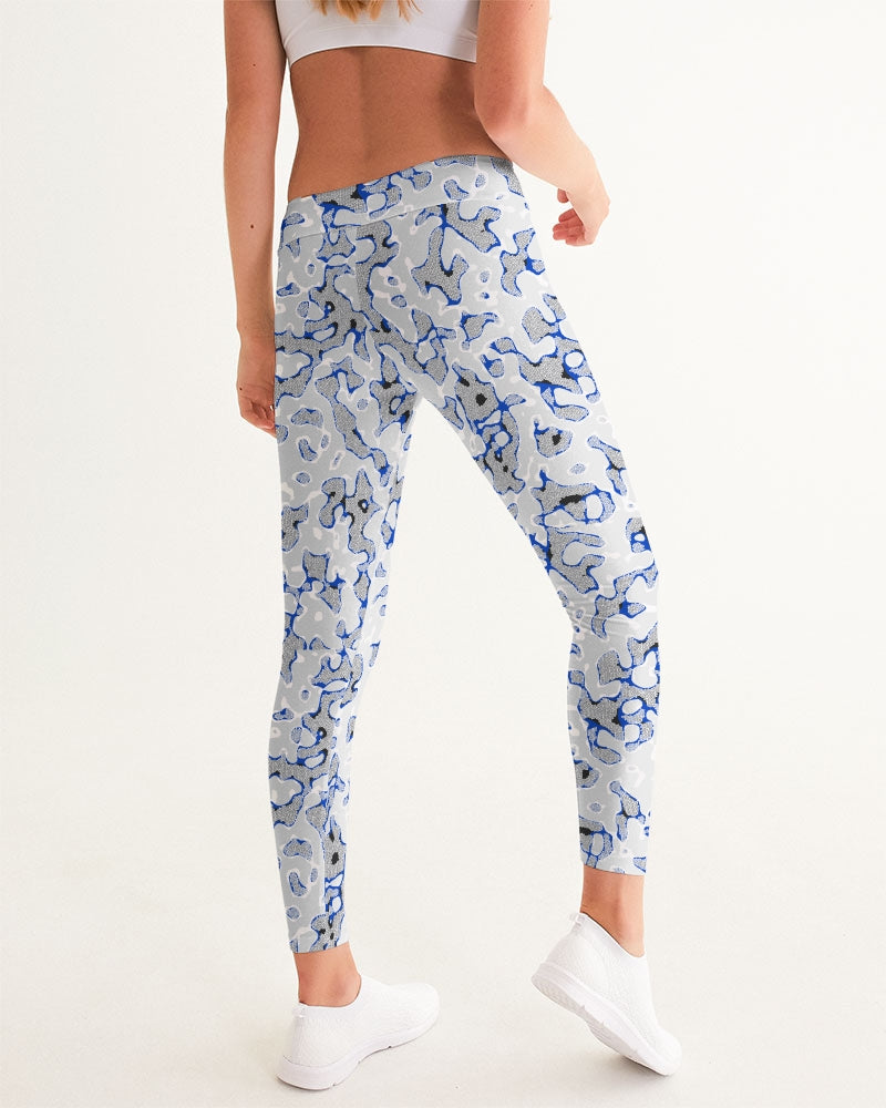 Arctic Blue Frost Camo Women's Yoga Pants