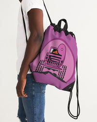 Duck Duck Berry Canvas Drawstring Bag