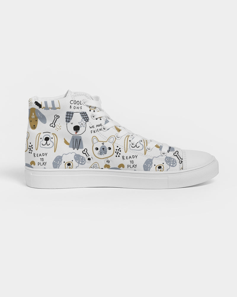 Doggie Love Women's Hightop Canvas Shoe