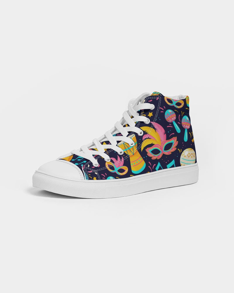 Mardi Gras Madness Women's Hightop Canvas Shoe