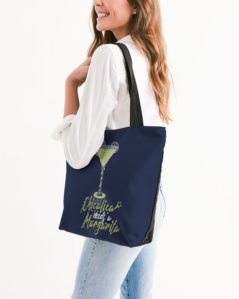 CHICALICA Needs a Margarita! Canvas Zip Tote