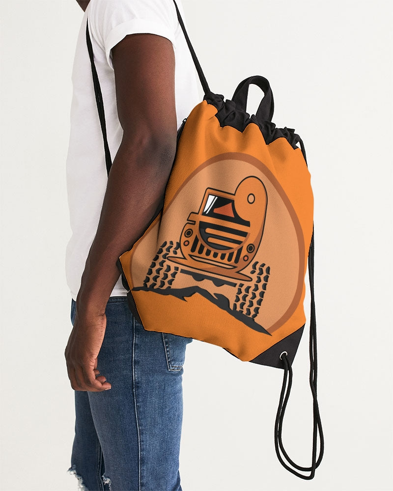 Duck Duck Orange Canvas Drawstring Bag