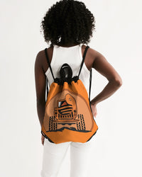 Duck Duck Orange Canvas Drawstring Bag