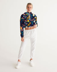 Mardi Gras Madness Women's Cropped Windbreaker