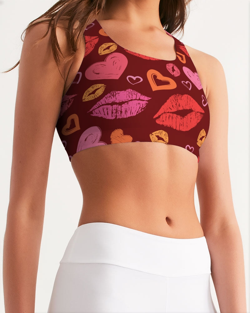 Pucker Up Party! Women's Seamless Sports Bra