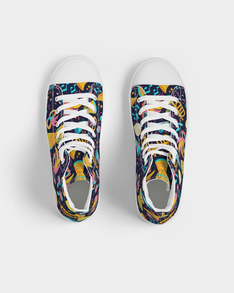 Mardi Gras Madness Women's Hightop Canvas Shoe