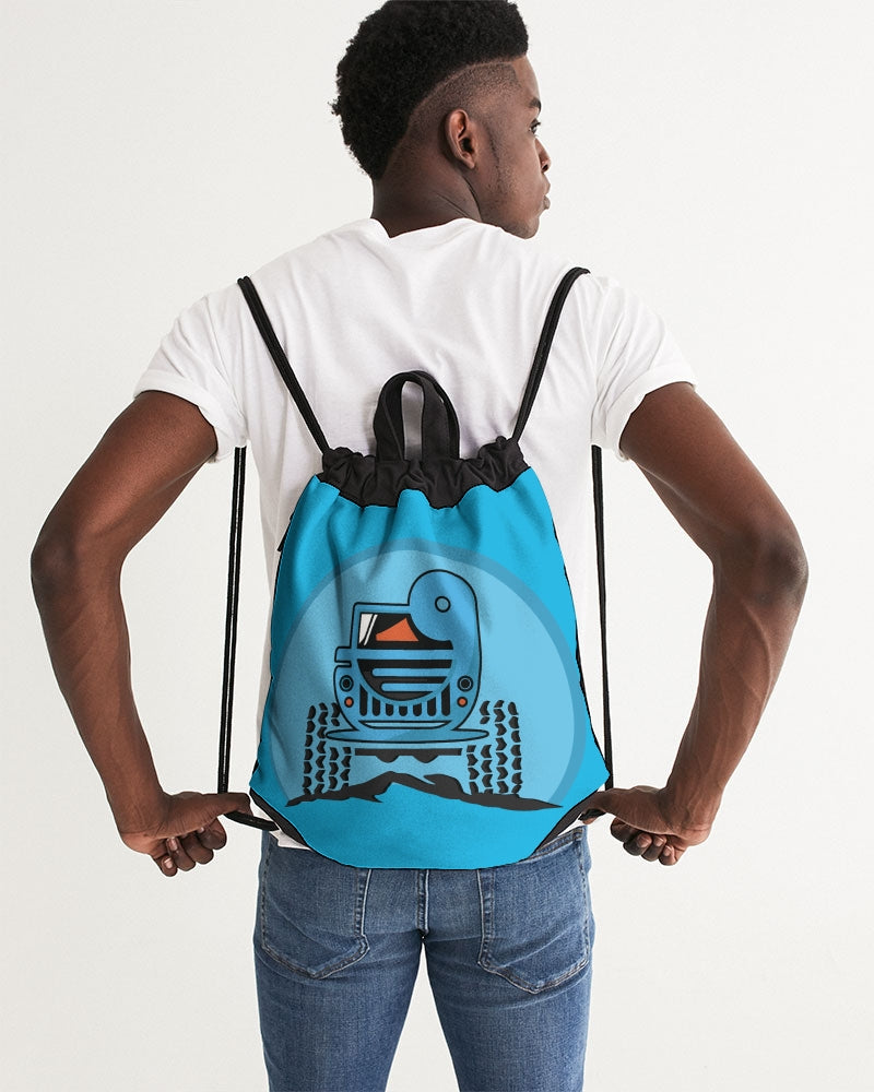 Duck Duck Light Blue Canvas Drawstring Bag