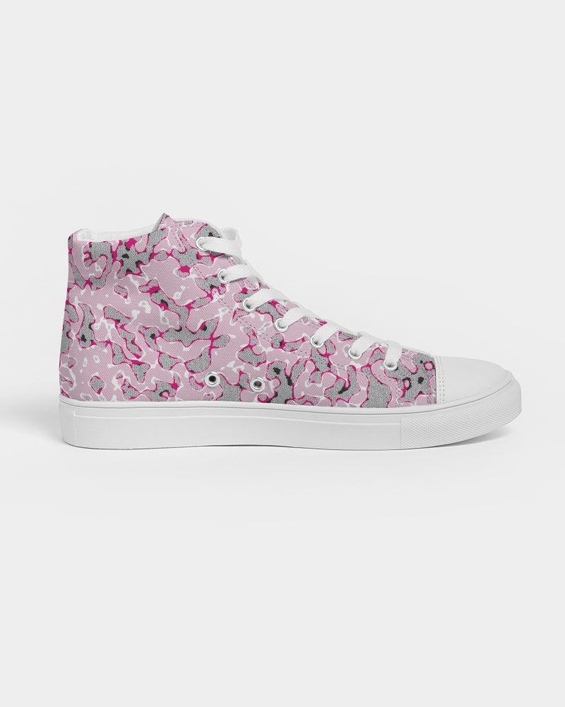 Cotton Candy Camo Women's Hightop Canvas Shoe