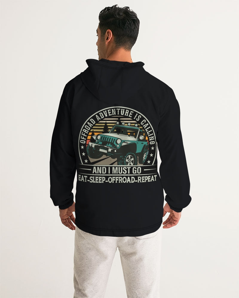 Offroad Adventures Are Calling Men's All-Over Print Windbreaker