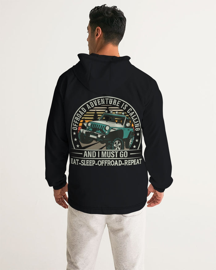 Offroad Adventures Are Calling Men's All-Over Print Windbreaker