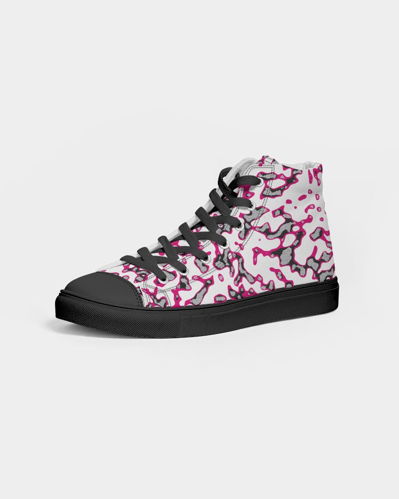 Fruity Camo Women's Hightop Canvas Shoe - Black