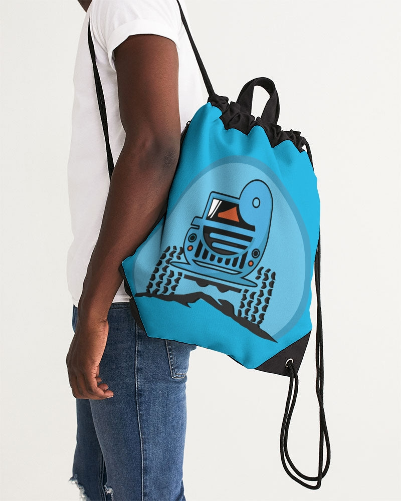 Duck Duck Light Blue Canvas Drawstring Bag