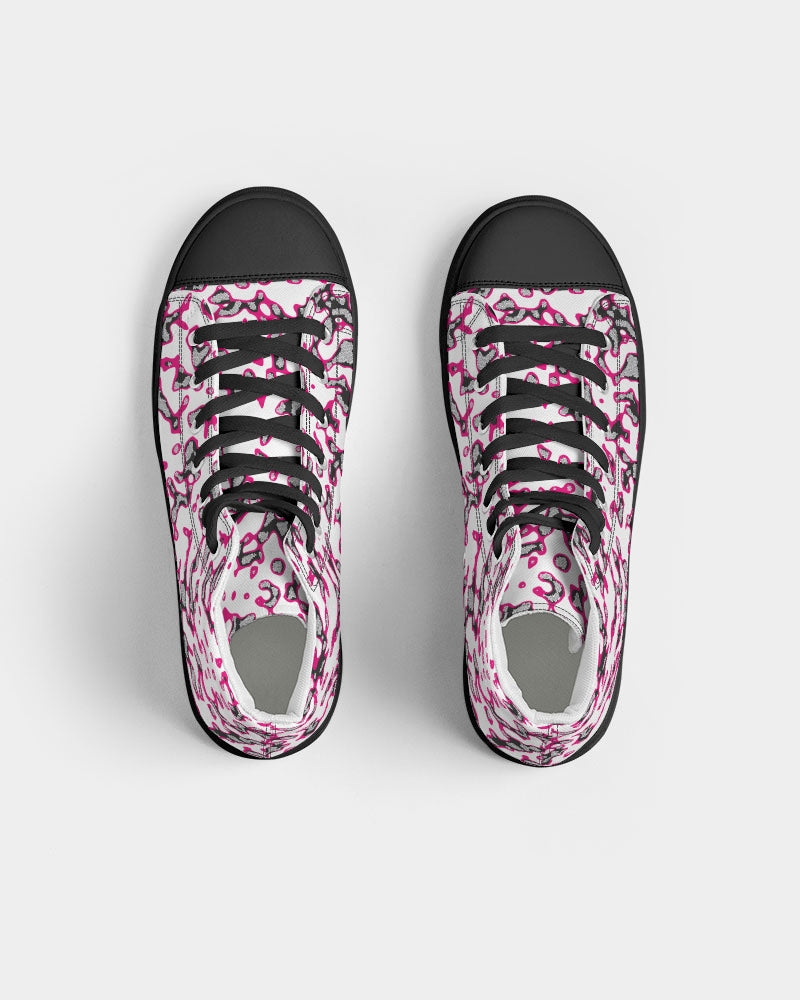 Fruity Camo Women's Hightop Canvas Shoe - Black