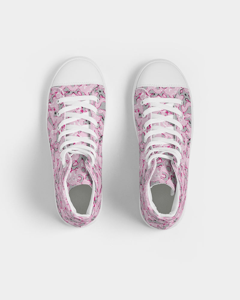 Cotton Candy Camo Women's Hightop Canvas Shoe