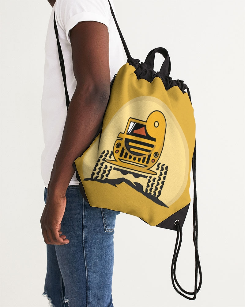 Duck Duck Yellow Canvas Drawstring Bag