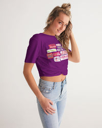 Bubble Love Women's Twist-Front Cropped Tee