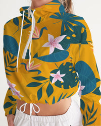 Sweet Blossoms Women's Cropped Windbreaker