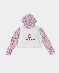 CHICALICAS Cotton Candy Camo Women's Cropped Hoodie